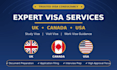 provide study or visit visa assistance for UK, canada, USA