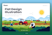 do vector flat illustration for your web and apps