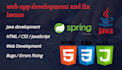 do web development and fix html css and java issues