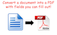 convert Document into a Fillable PDF