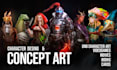 paint character concept art and illustration for you