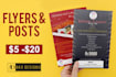 design eye catching promotional flyers and posts