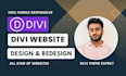 create divi wordpress website,divi website design or redesign with divi theme
