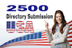 build 2500 USA directory seo backlinks