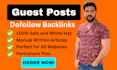 do SEO backlinks on high quality and high da guest post link building service
