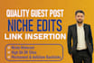 do niche edit link insertion on high da sites
