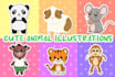 draw a cute cartoon animal mascot clipart character