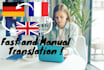 translate english to german and french translation