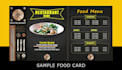 create designs for restaurant menus, food flyers, and posters