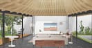 render 3d interior visualization with collage style
