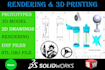do 3d modeling rendering design step stl obj for 3d printing