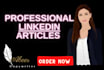 write professional linkedin articles