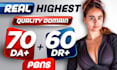 build DR 70 high authority backlinks for SEO growth
