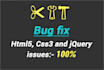fix html, css issue, and jquery issue or bugs