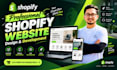 do shopify website design, create shopify store, or shopify dropshipping store