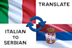 do proffesional translation from italian into serbian