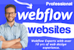 design webflow website using creative skills