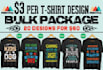 design bulk tshirt graphics for your print on demand business
