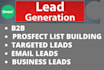 do b2b lead generation and prospect list building