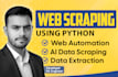 do python web scraping, data scraping, data mining, web scraper