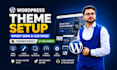 install wordpress theme, import demo and customize your site