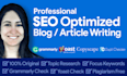 write unique SEO articles in english