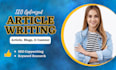 do SEO friendly article, blog posts, and content writing