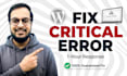 fix wordpress critical error, PHP bugs, and site issues