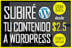 upload your post content on wordpress in spanish