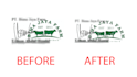 recreate a rubber stamp style version of your company logo