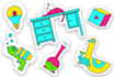 do bright and bold clip art illustrations