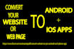 convert wordpress site to android and IOS app using webview