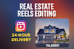 do professional real estate cinematic video and reel editing