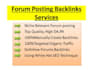 build niche forum posting