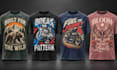 design detailed vintage retro t shirt artwork for apparel and merch