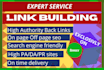create high PR seo back links manually link building