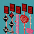 design a unique mid century style sign graphic
