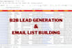 do b2b lead generation and web research for your business
