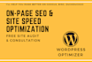 fix wordpress SEO issues and site speed optimization