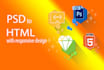 design modern responsive website with HTML css bootstrap 5
