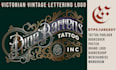 design custom vintage lettering logo for brand, poster, book cover, merch