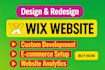 do wix website design, redesign wix website, wix online store