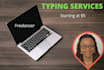 do all your typing jobs
