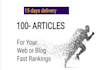 write a fast product description, website content, articles,