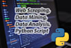 do web scraping, data mining using python