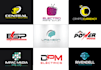 design modern technology and electrical logo