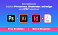 do your adobe indesign, illustrator, and photoshop project work