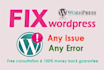 fix any kind wordpress problems,error and css issues