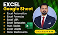 do excel spreadsheet, excel vba, macros, automation, dashboard and google sheets
