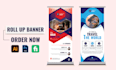 do outstanding roll up banner for your business, company, startup